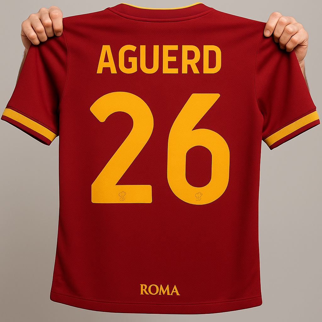 Roma Shirt with 'Aguerd' name on the back