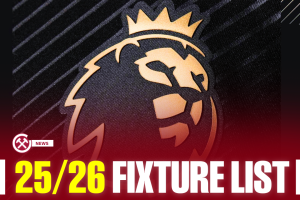 West Ham 25/26 Fixture list featuring premier league logo