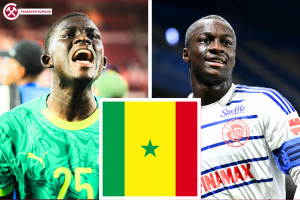 Image of Habib Diarra and El Hadji Malick Diouf with Senegal Flag