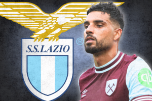 Emerson Palmieri with Lazio badge