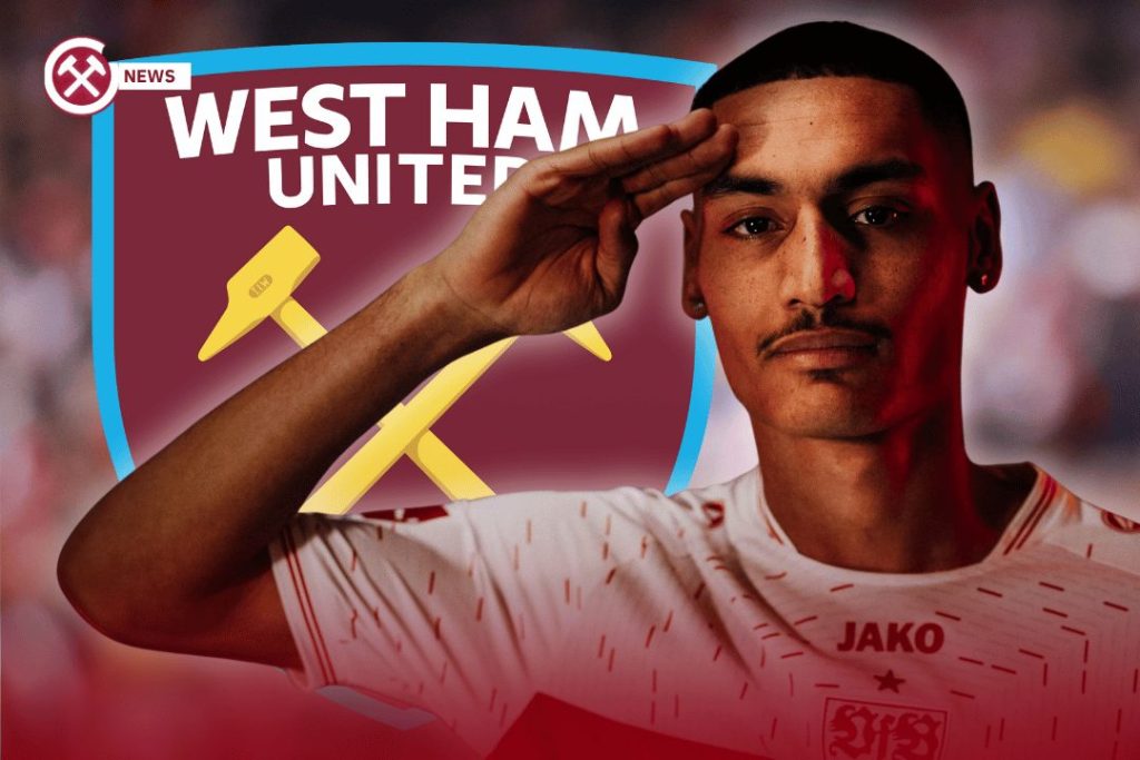 Enzo Millot with West Ham Logo