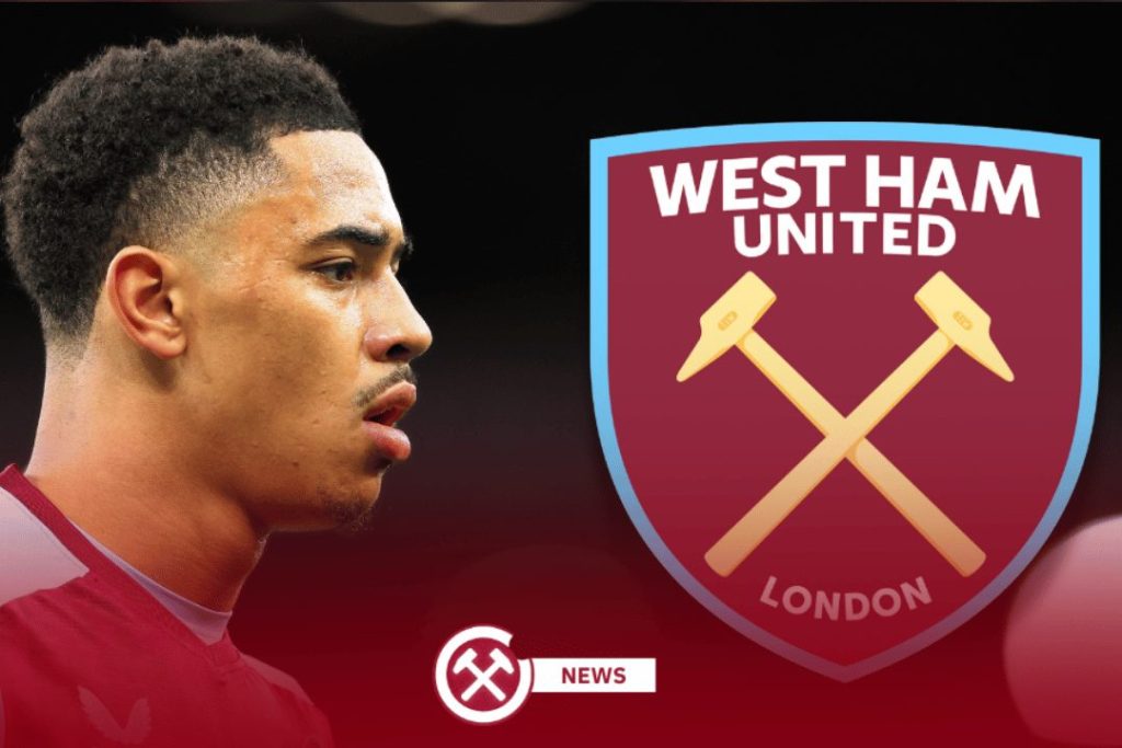 Jacob Ramsey with West Ham Logo