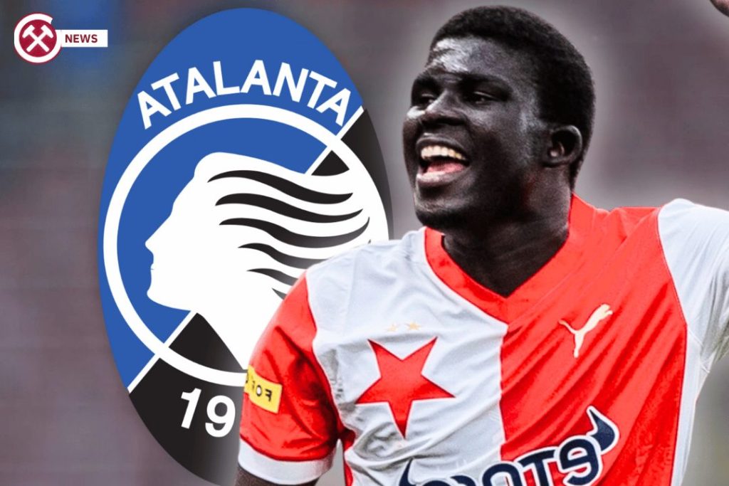 Diouf with Atalanta Logo