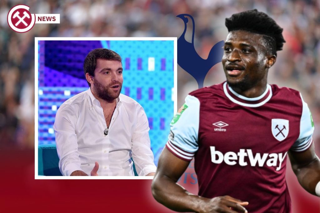 Fabrizio Romano and Mohammed Kudus with Tottenham Logo
