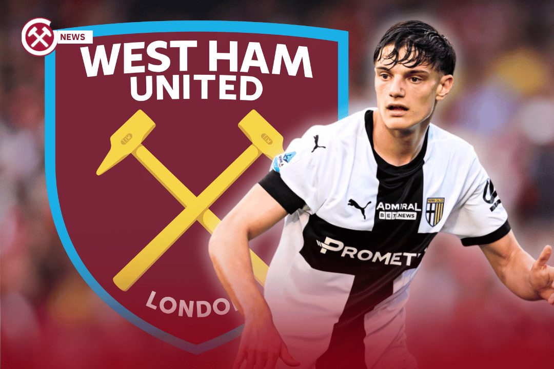 Giovanni Leoni with West Ham logo