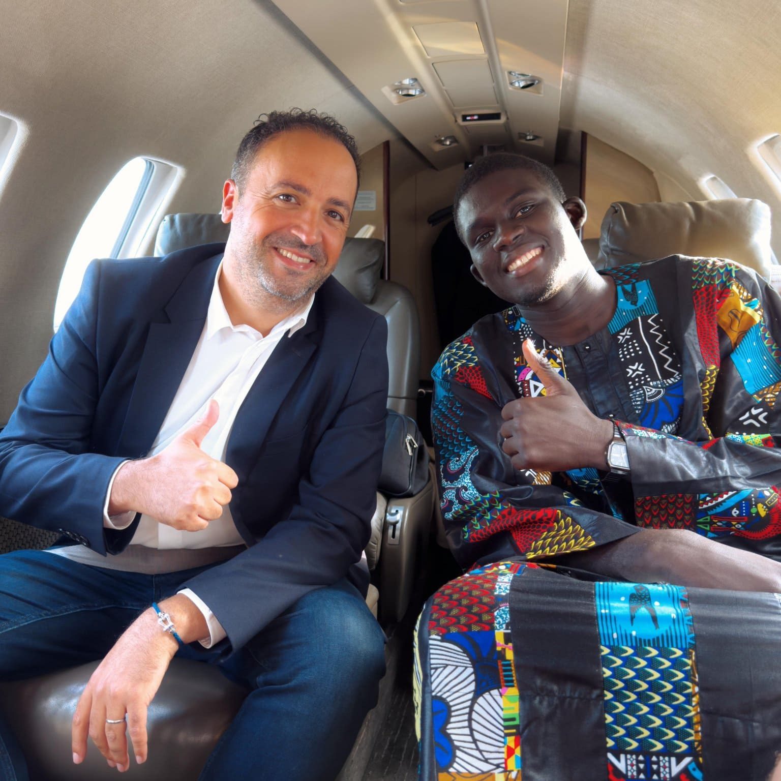 Diouf with Agent for West Ham Medical